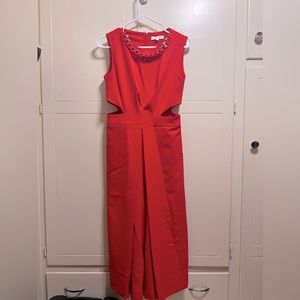 Vero Moda Red Jumpsuit Wide Leg with side cutouts